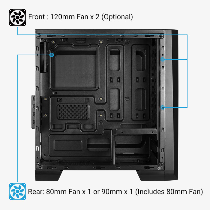 AeroCool Cylon Mini Boitier PC Mini-Tower RGB Verre Trempé