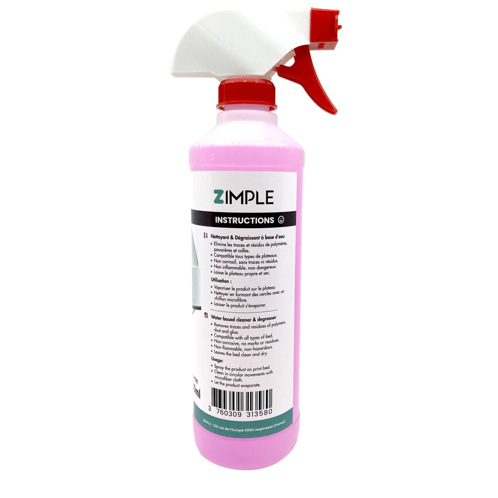 Zimple Zicleaner nettoyant plateau spray 500 ml base eau