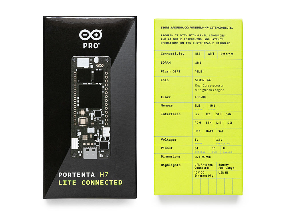 Arduino Portenta H7 Lite Connected carte WiFi double-cœur