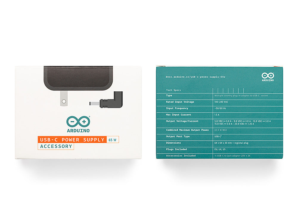 Arduino Accessories alimentation USB-C 65 W multi-prise