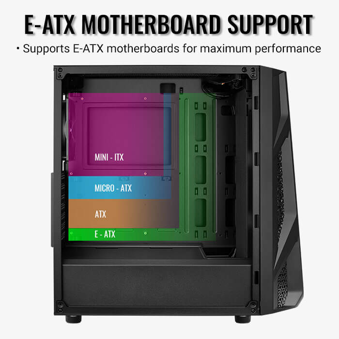 AeroCool NightHawk boîtier PC moyen tour E-ATX
