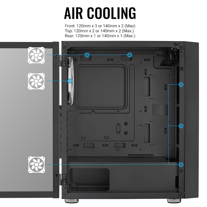 AeroCool Graphite boîtier PC moyen tour noir