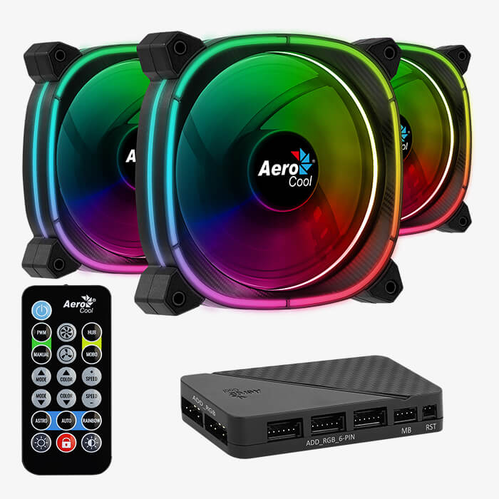 AeroCool Astro 12 Pro kit 3 ventilateurs 120mm ARGB