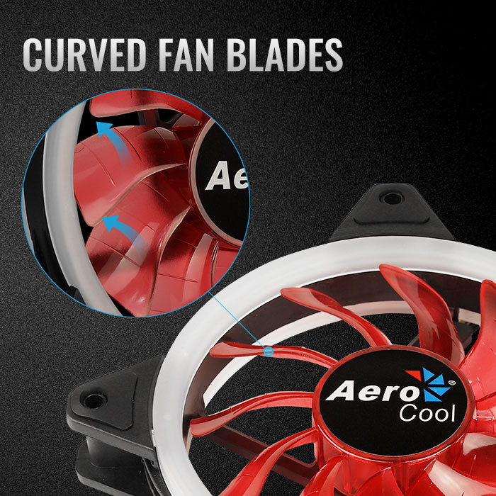 AeroCool Rev Red ventilateur 120mm LED rouge