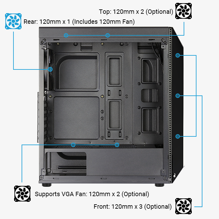 AeroCool Shard Tempered Glass boîtier PC RGB