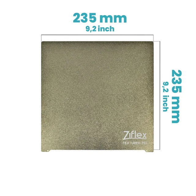 Zimple Ziflex PEI 235x235 mm Ender 3 surface texturée