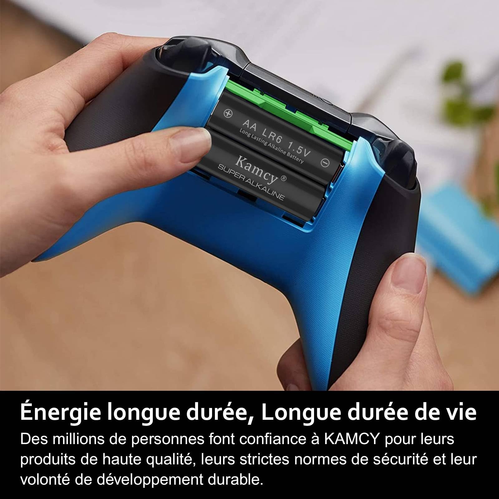 KAMCY LR6 piles AA alcalines lot de 24 1,5V longue durée