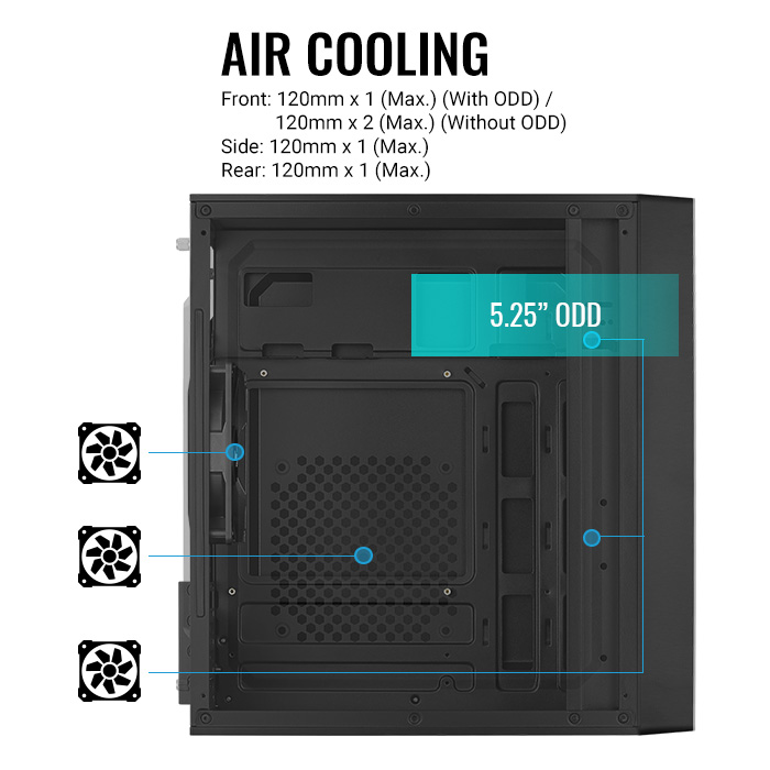 AeroCool CS-104 boîtier PC moyen tour noir