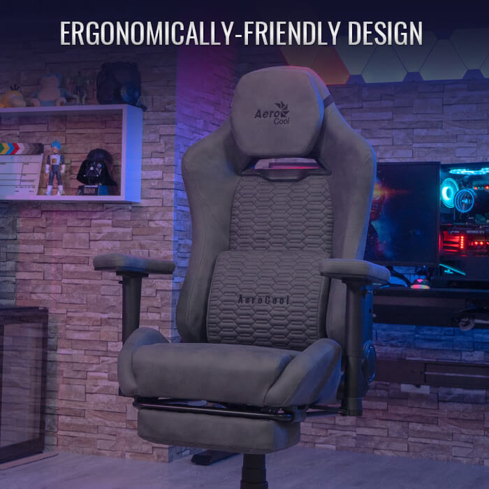 AeroCool ROYAL AeroSuede chaise gaming tissu respirant