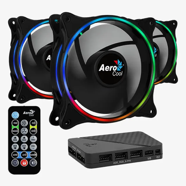 AeroCool Eclipse 12 Pro kit 3 ventilateurs PC 120mm