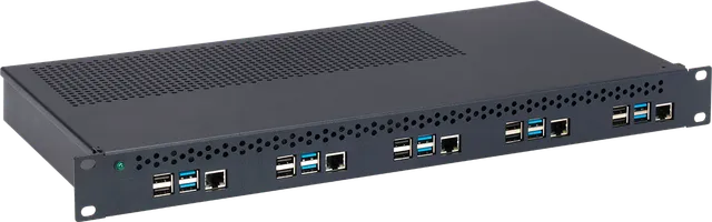 RACKMOUNT.it Raspberry RM-PI-T1 boîtier rack 1U 5x Pi4 + alim