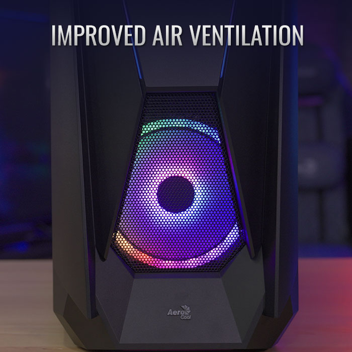 AeroCool Visor boîtier PC moyen tour verre trempé