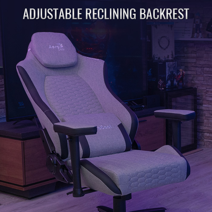 AeroCool CROWN PLUS AeroWeave fauteuil gaming tissu noir