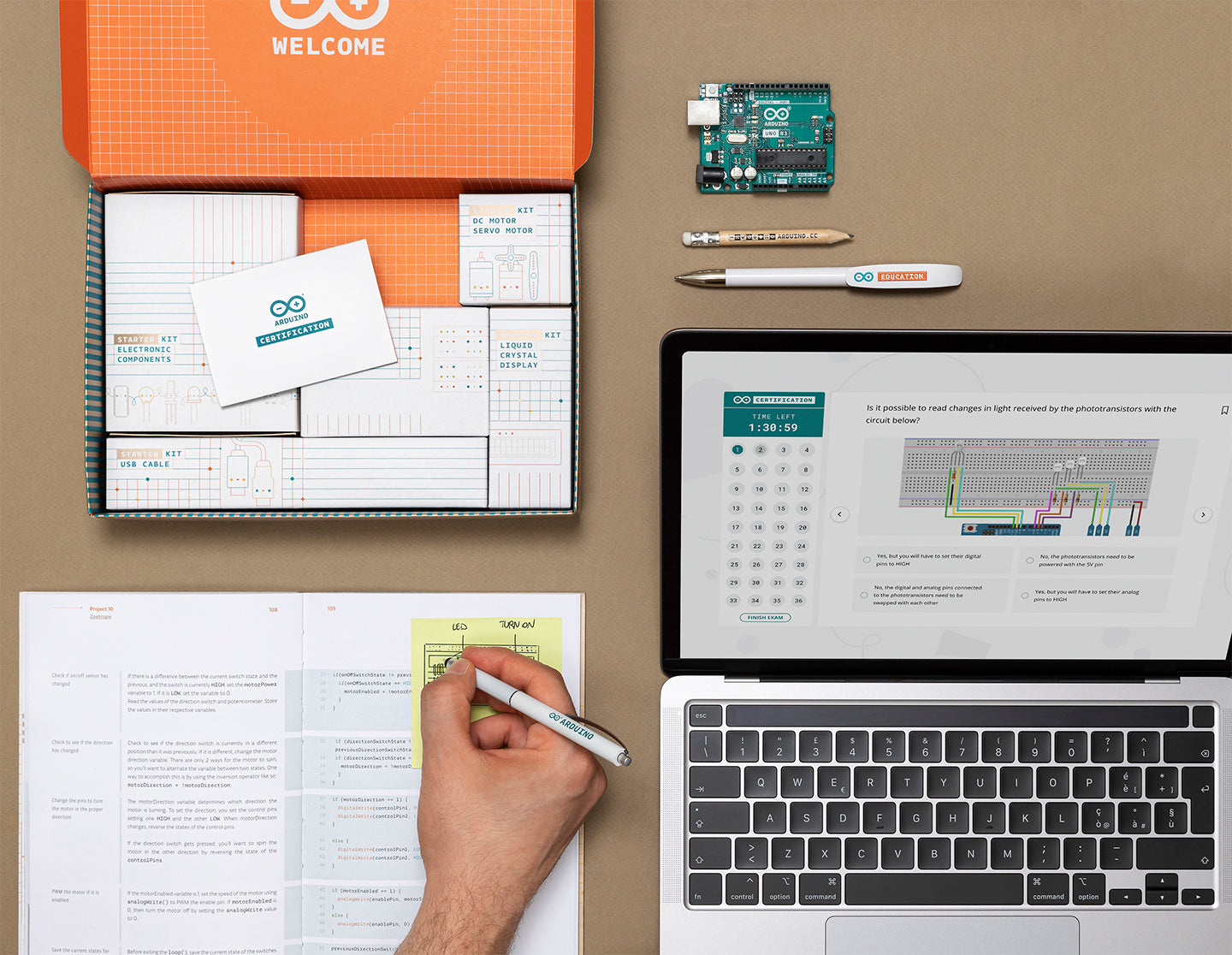 Arduino Certification Bundle Kit Examen carte examen anglais