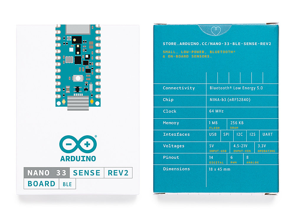 Arduino Nano 33 BLE Sense Rev2 carte développement IA Bluetooth