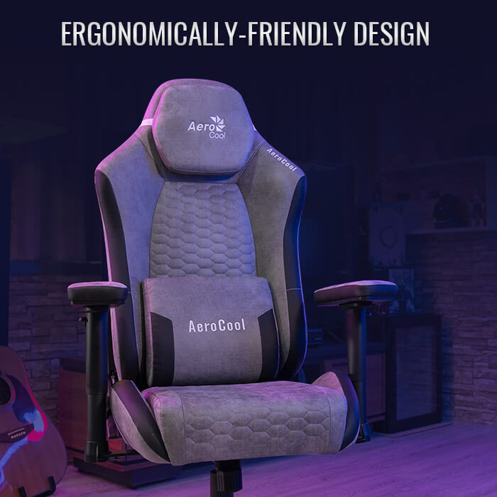 AeroCool CROWN AeroSuede chaise gaming tissu suède