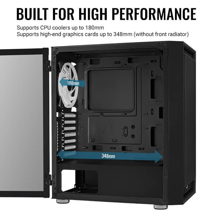 AeroCool Graphite ARGB boitier PC moyen tour vitré
