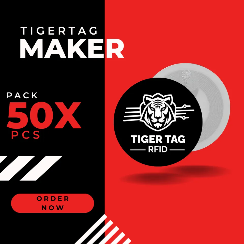 TigerTag Maker puce NFC filament intelligent pack 50