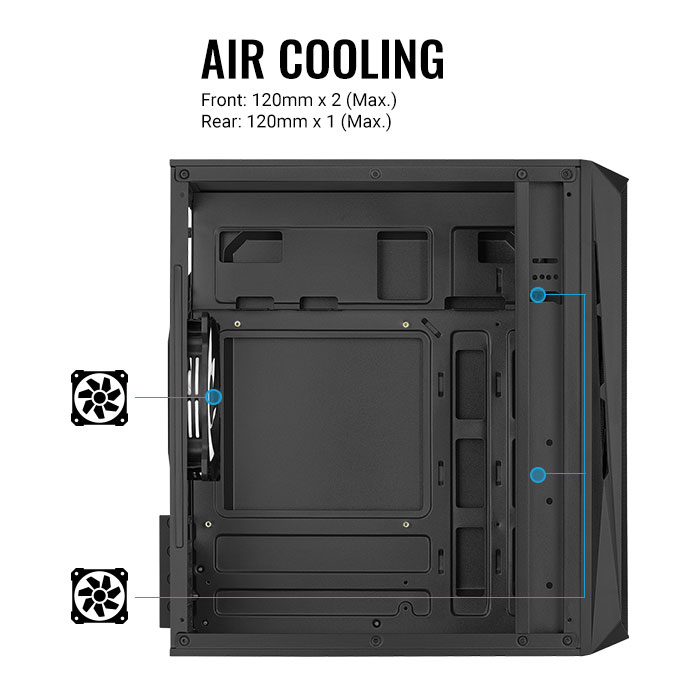 AeroCool CS-107 boîtier PC moyen tour gamer noir