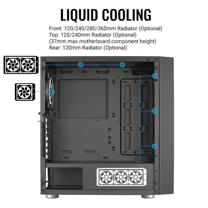 AeroCool Skribble boîtier PC moyen tour noir