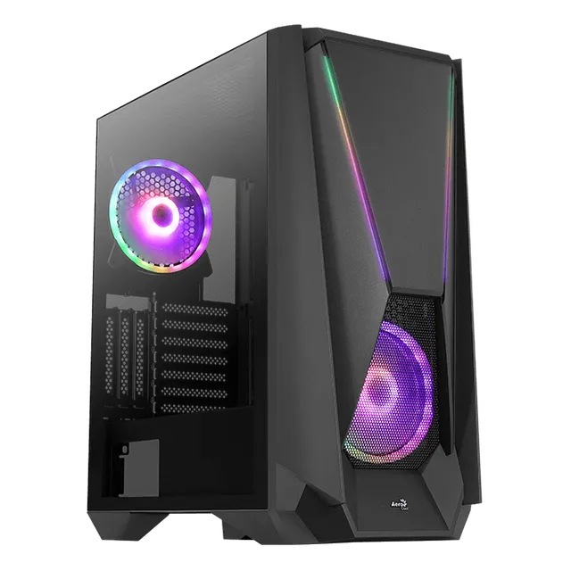 AeroCool Visor boîtier PC moyen tour noir LED