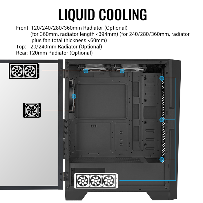 AeroCool Mirage ventilateur boîtier 120 mm RGB