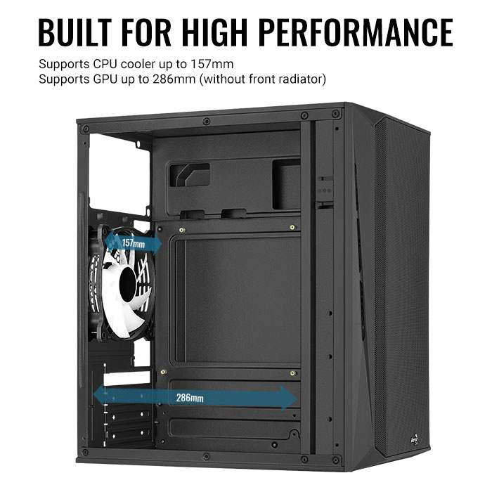 AeroCool CS-107 boîtier PC moyen tour gamer noir