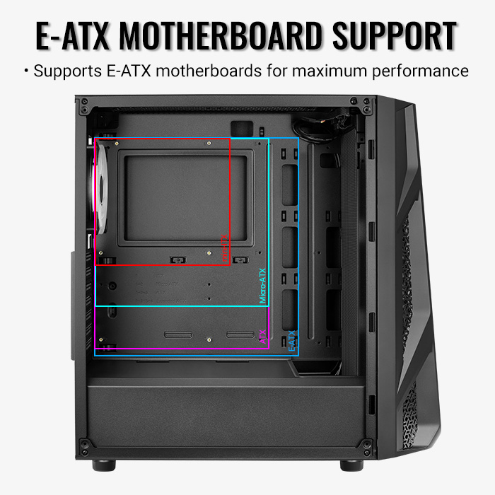AeroCool AirHawk Duo boitier PC ARGB verre trempé