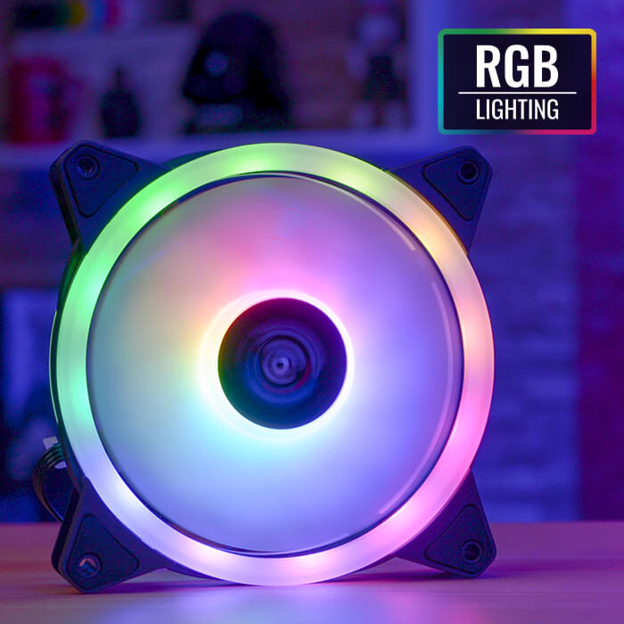 AeroCool Duo 12 Lite Ventilateur PC 120mm Double Ring RGB