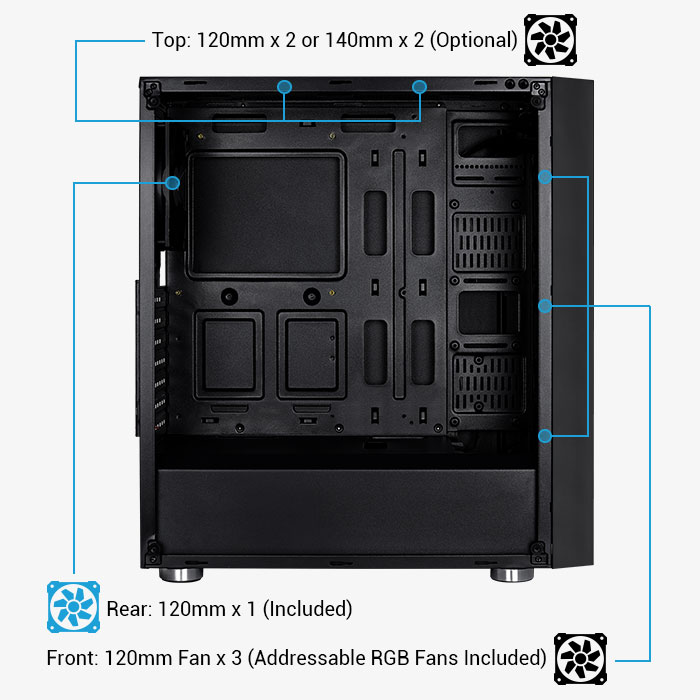 AeroCool Quartz REVO boîtier PC verre trempé ARGB