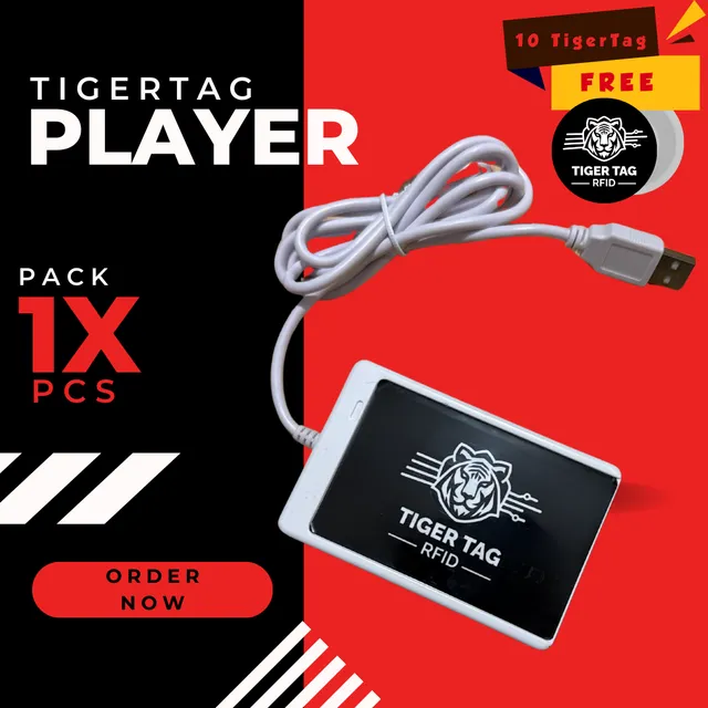 TigerTag Player lecteur NFC USB x1 pour Maker et Refill