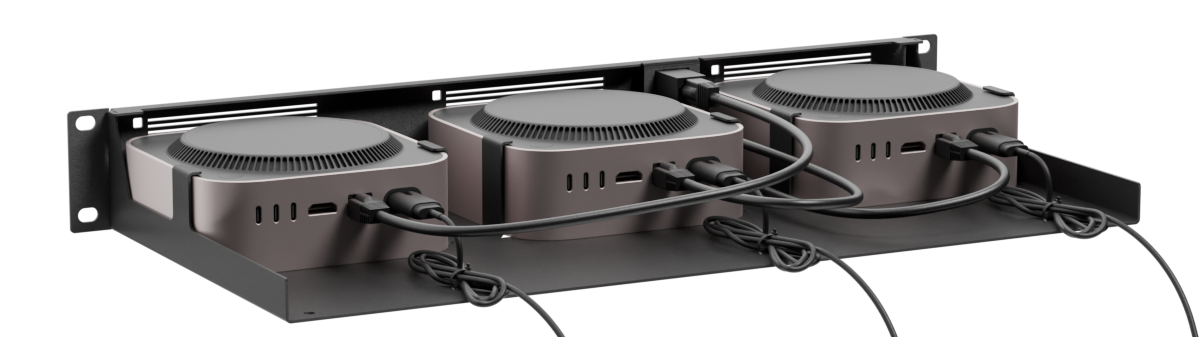 RACKMOUNT.it Apple RM-AP-T3 kit rack 19" 3x Mac Mini M4 M5 M6