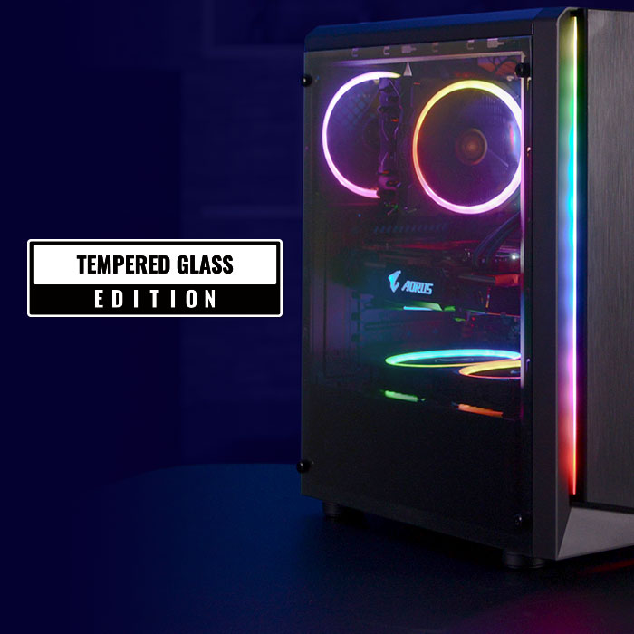 AeroCool Rift Tempered Glass boîtier PC RGB vitre trempée