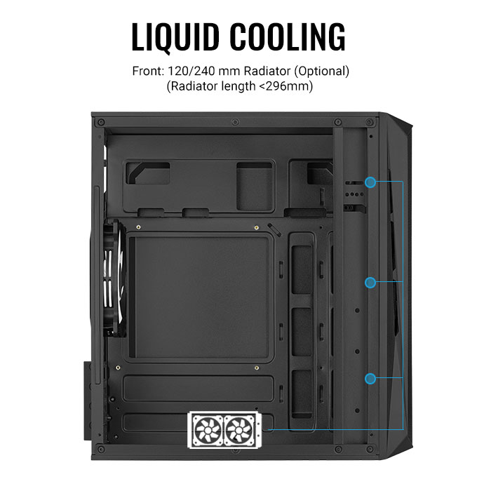 AeroCool CS-107 boîtier PC moyen tour gamer noir