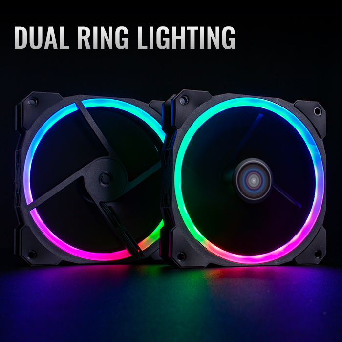 AeroCool Orbit RC Kit 3 Ventilateurs PC RGB 120mm