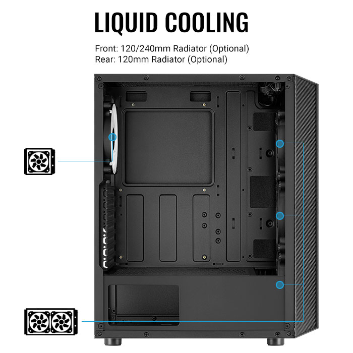 AeroCool Hive FRGB boîtier PC gamer RGB vitré
