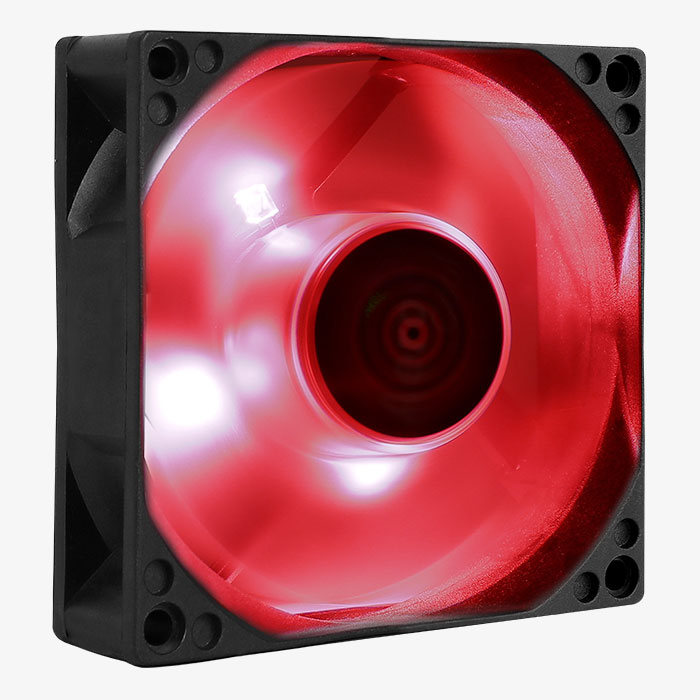 AeroCool Motion 8 Red ventilateur PC 80mm LED rouge