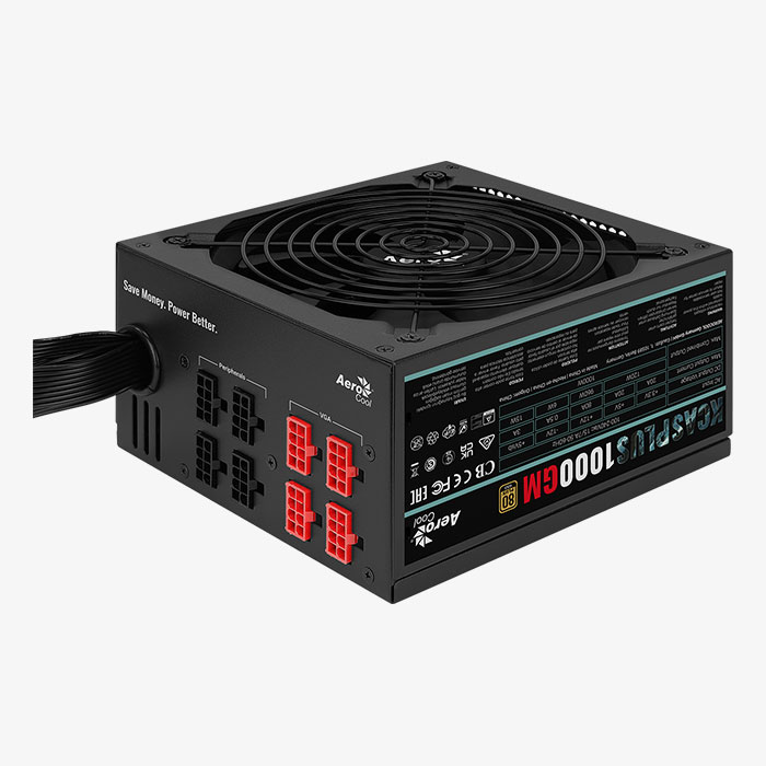 AeroCool KCAS Plus 1000GM alimentation PC 1000W modulaire Gold