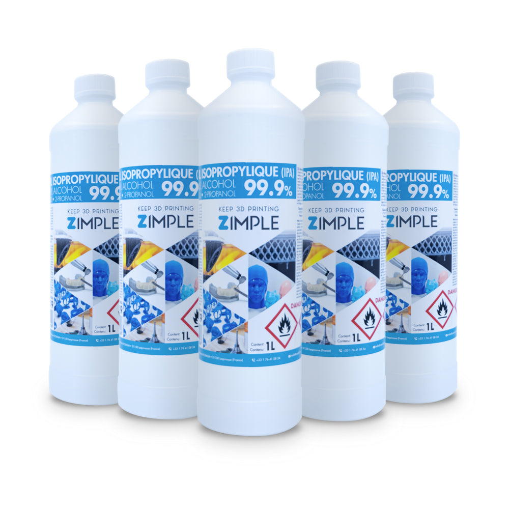 Zimple IPA 99,9% nettoyant résine 5 x 1L alcool isopropylique