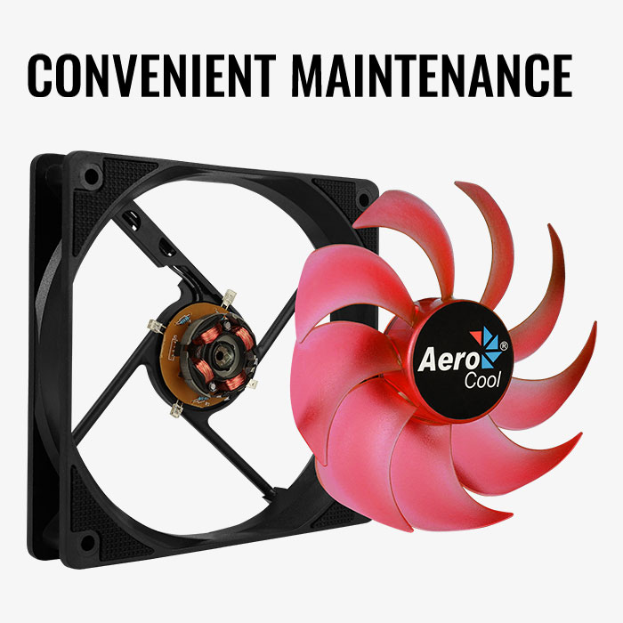 AeroCool Motion 12 Plus Red ventilateur PC LED rouge 120mm