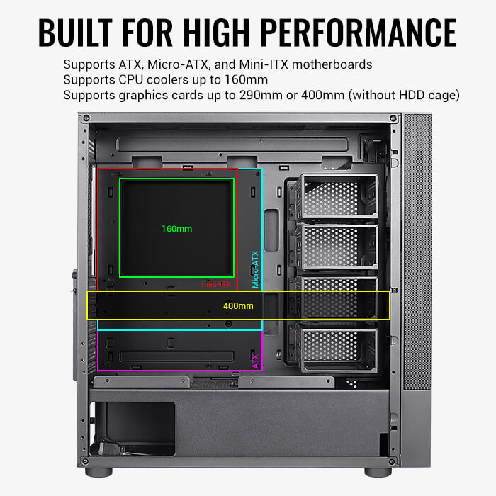 AeroCool Cipher boîtier PC moyen tour noir