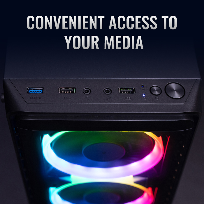 AeroCool SI-5200 RGB boîtier PC moyen tour noir