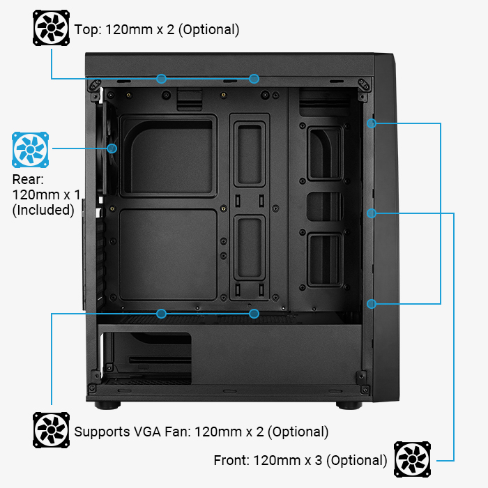 AeroCool Bolt boîtier PC moyen tour RGB