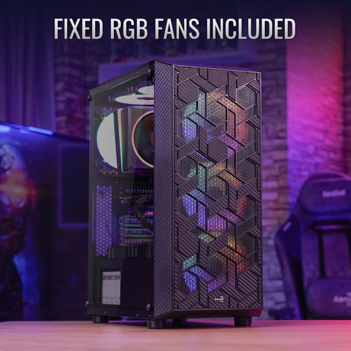 AeroCool Hive FRGB boîtier PC gamer RGB vitré