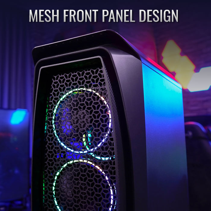 AeroCool Aero One Boîtier PC Moyen Tour Verre Trempé Noir