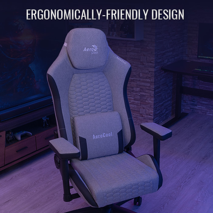AeroCool CROWN PLUS AeroWeave fauteuil gaming tissu noir