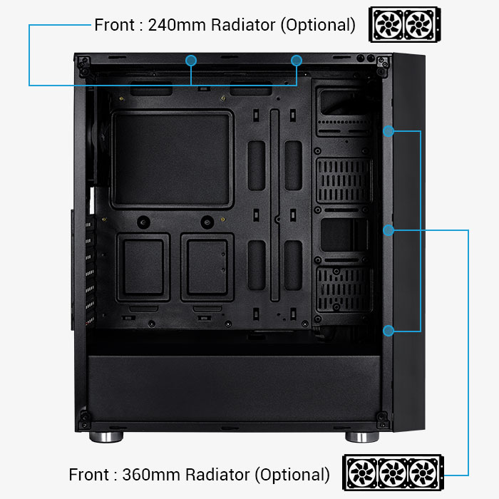 AeroCool Quartz REVO boîtier PC verre trempé ARGB