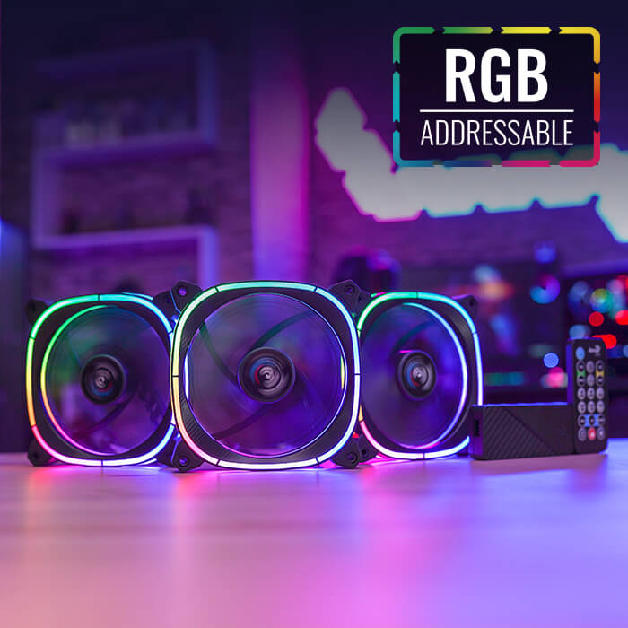 AeroCool Astro 12 Pro ventilateur PC ARGB 12cm x3