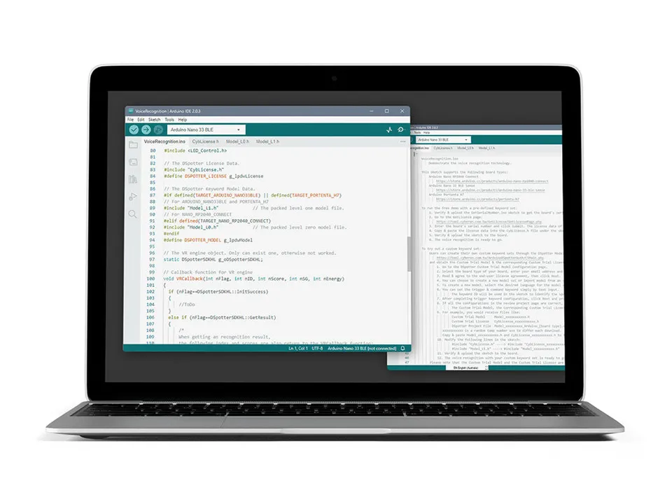 Arduino Speech Recognition Engine licence vocale 40 langues