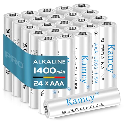 KAMCY LR03 piles AAA alcalines lot de 24 1,5V longue durée